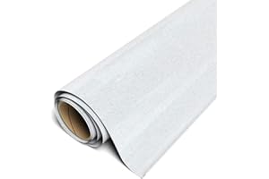 Siser Glitter HTV 11.8"x5ft Roll - Iron on Heat Transfer Vinyl (White)