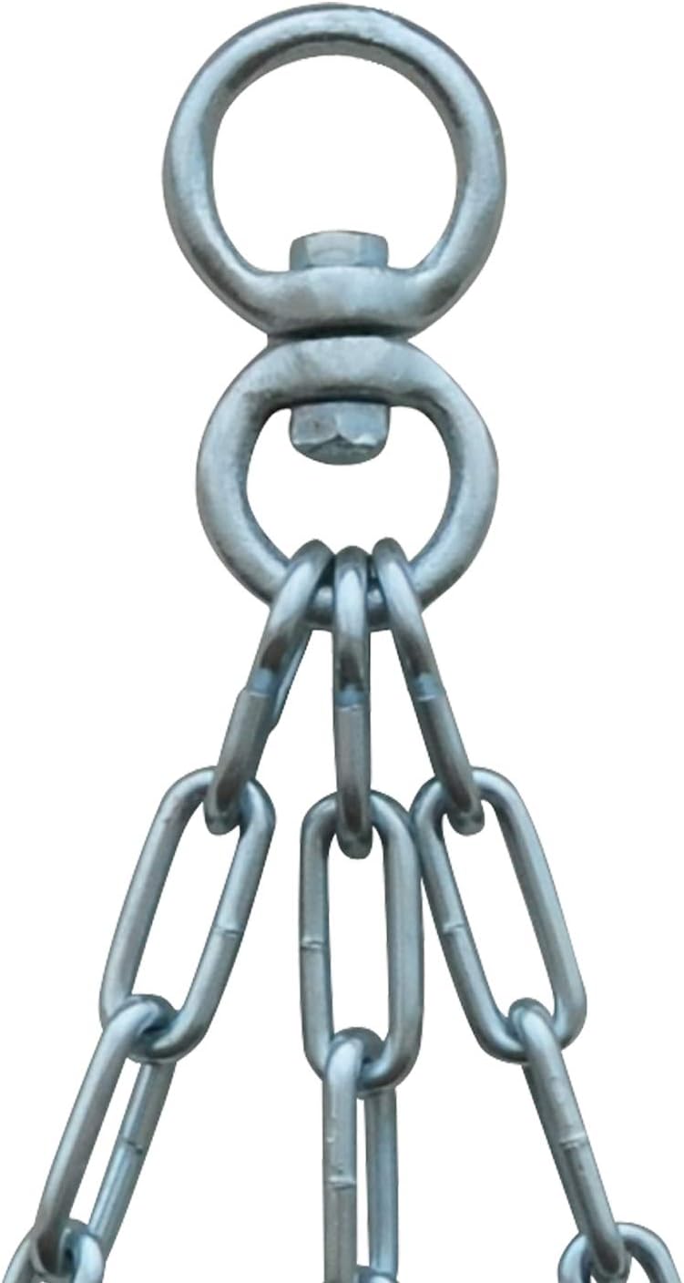AQF Heavy Duty Boxing Punch Bag Iron 3 Panel Chains Wall Mount Punching MMA Training Hanger (3 Strand), Silver - Image 4