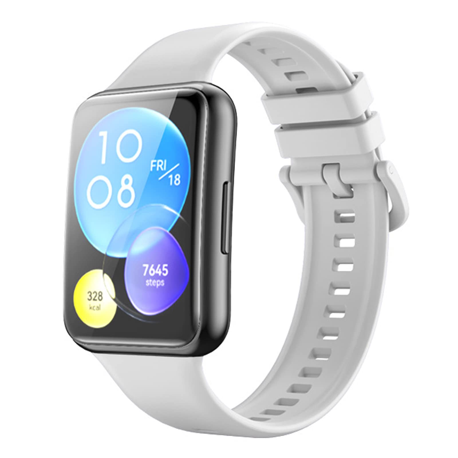 Miimall Silicone Strap Adjustable Replacement Wristband-White