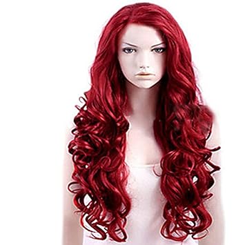 Amazon Com Fashion Womens Wigs Red Extra Long Natural Curly
