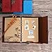 Scrapbook Album, MALEDEN Leather Spiral Bound Notebook Refillable Sketchbook with Unlined Paper for Wedding, Anniversary & Memories