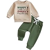 Sejardin Toddler Boy Clothes Baby Fall Winter Outfit Letter Print Long Sleeve Sweatshirts and Stretch Pants 6 12 18 24M Set