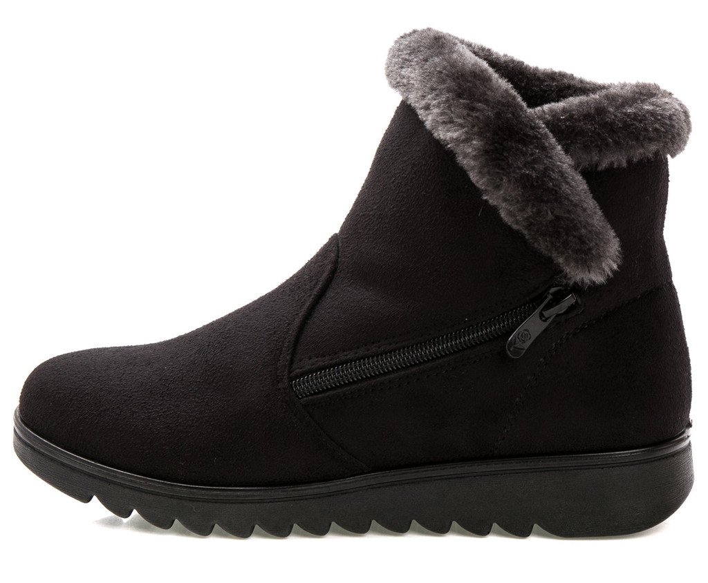 DADAWEN Women's Winter Warm Side Zipper Snow Boots - Image 4