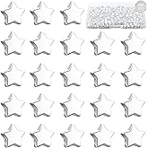 UHOMENY 200Pcs Star Spacer Beads Star Shape Silver Loose Bead Small Hole Star-Shaped Alloy Metal Plated Five-Pointed Pendant Beads with Box