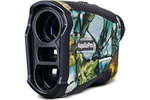 AquilaPro Hunting Range Finder, Type-C Recharging, 1300 Yd, Camo Pattern, 6X Magnification, Distance/Angle/Speed/Scan Multi Functional Waterproof Laser Range Finder with Case