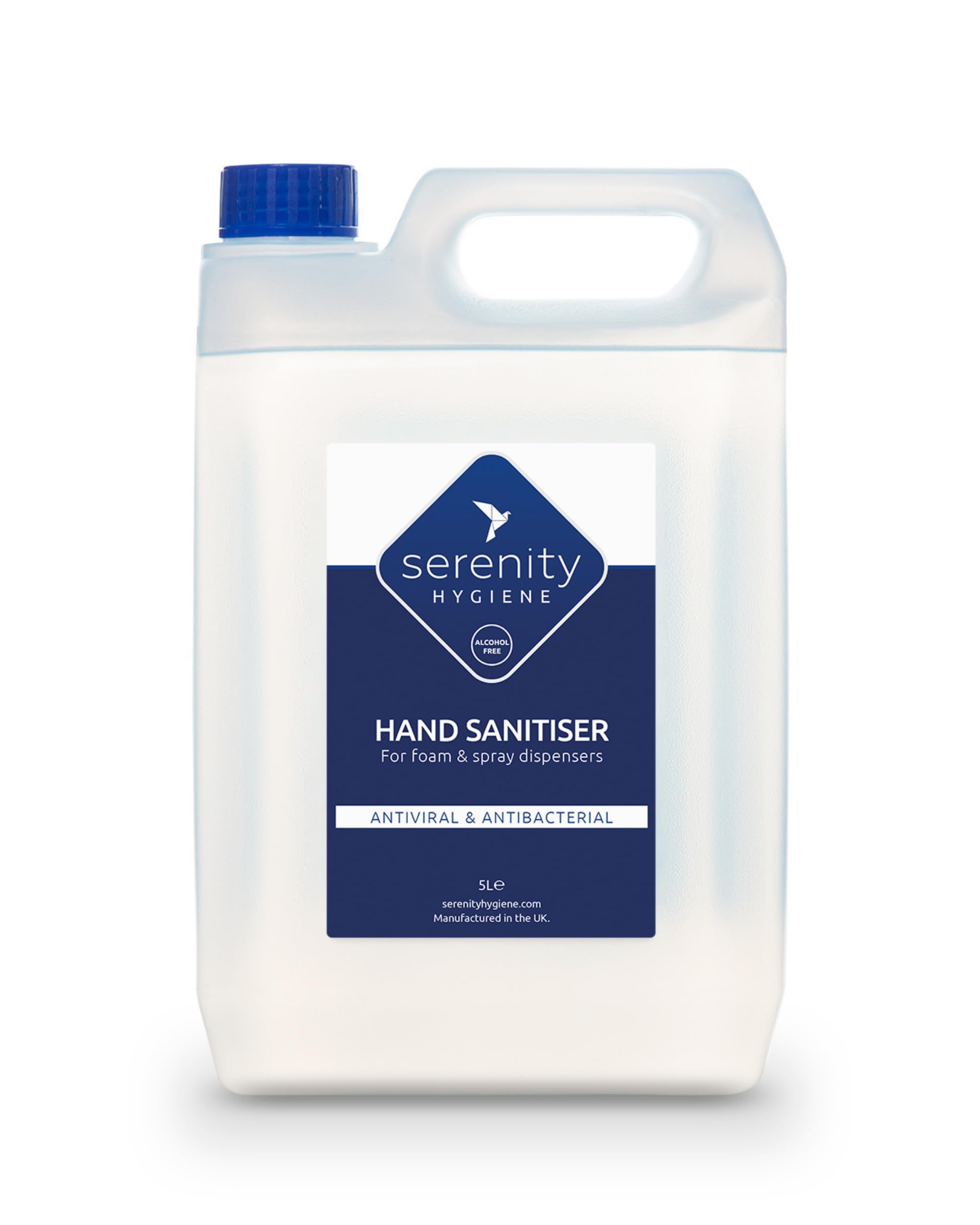 Hand Cleansing Sanitiser Foam, No Alcohol Foaming Hand Sanitizer Dispenser - Unscented - 5 Litre Refill Pack of 1