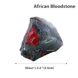 Apengshi African Bloodstone Raw Crystals 2PCS