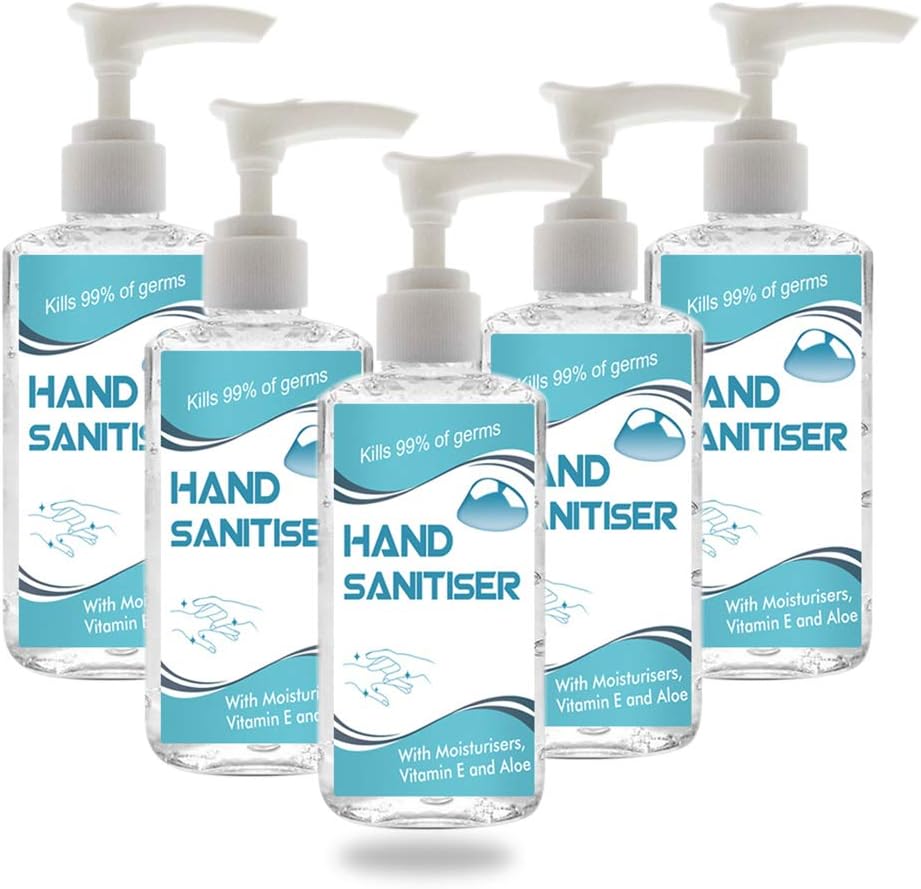JINGMO Disposable Quick Drying Hand Sanitizer Gel Amino Acid Hand Soap Bottle（Pack of 5）