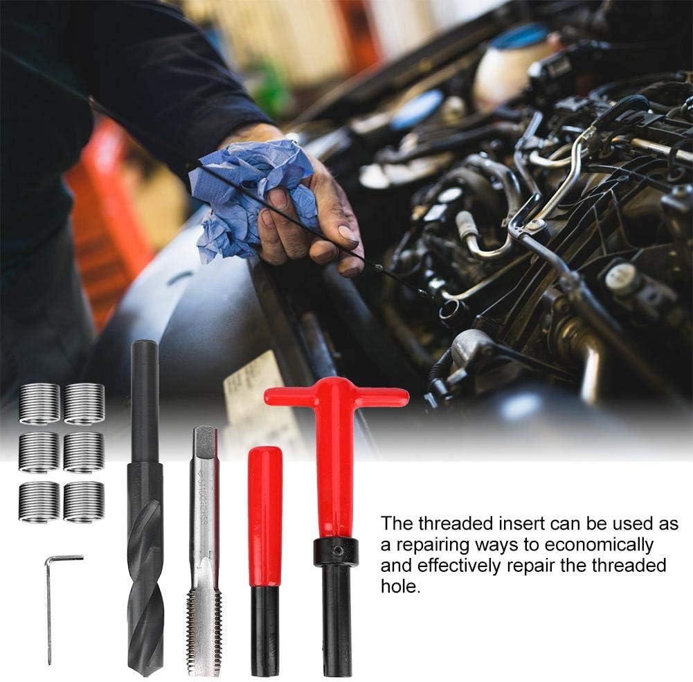 M16x2 Thread Repair Kit Stainless Steel Twisted Drill Wrench Threaded Insert - Image 3