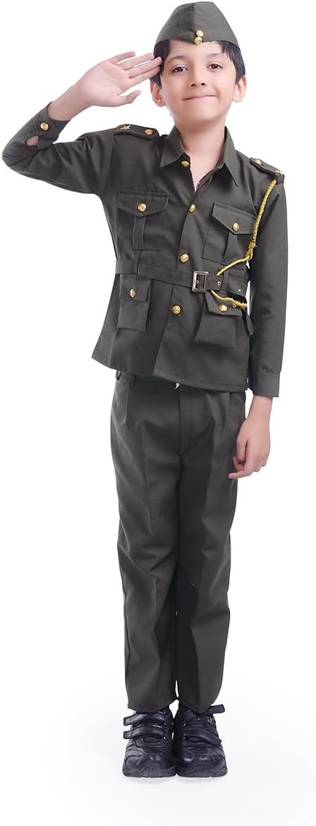 FancyDressWale Netaji Subhash Chandra Bose Dress for Boys (2-3 Years) + Free Spectacles