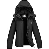 CAMEL CROWN Womens Winter Coat Waterproof Ski Jacket with Fleece Lining Windproof for Snow Rain Outdoor Hiking Mountain