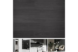 SINGULARWOOD Vinyl Wall Planks,Self-Adhesive Vinyl Panels for Walls,Peel and Stick Easy Installation (12 pcs/18 Sq Ft/Box),Ebony-Black