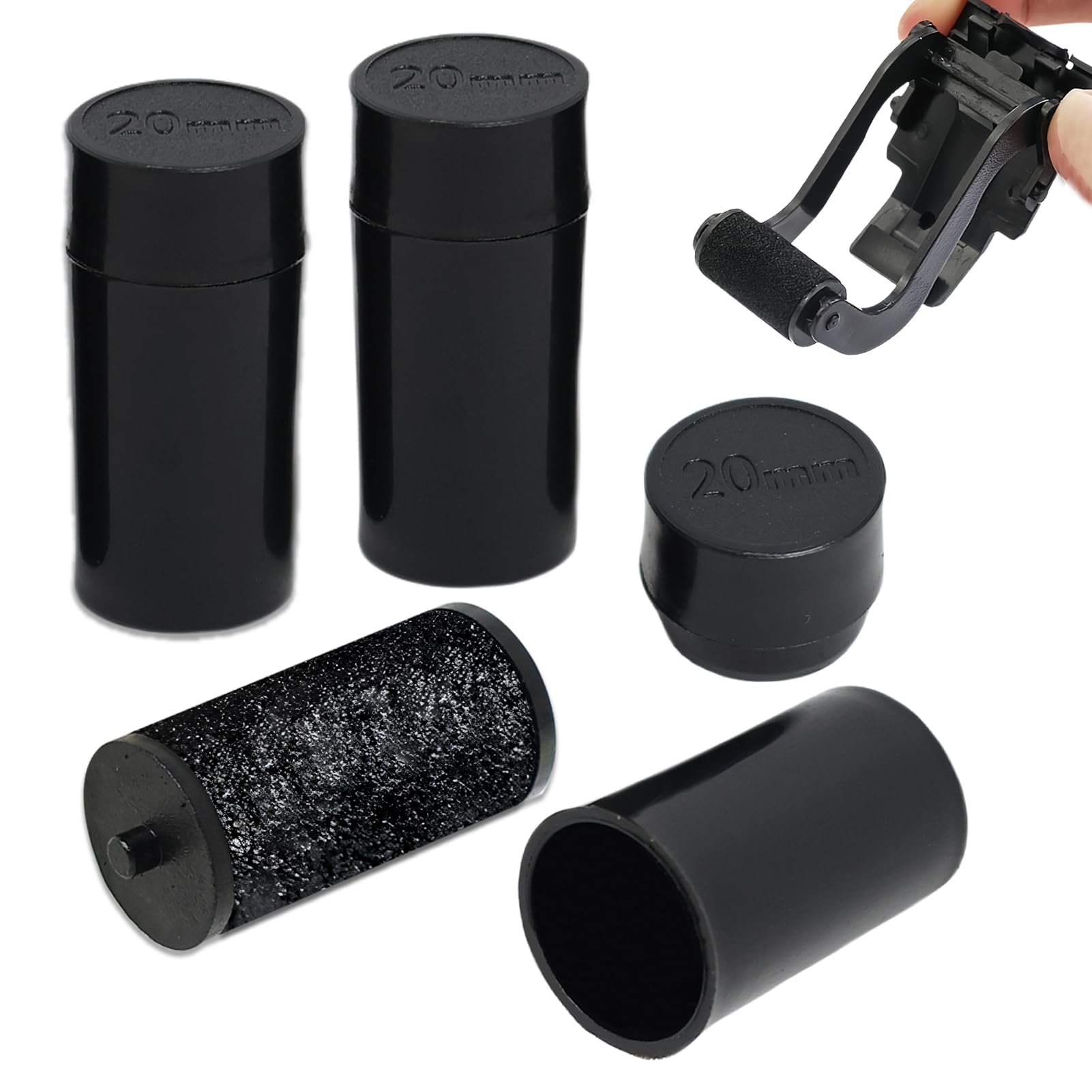 ltteea Pack of 3 Black Ink Roller Cartridges for M8-22 Pricing Gun, Compatible with Motex Swift Danro Quicktag Tiger Labellers, 20mm Replacement Ink Rolls in Price Labelling Guns
