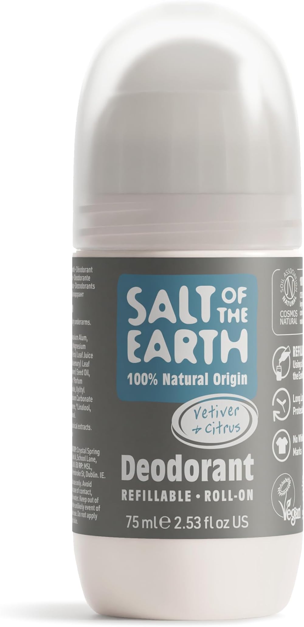 Salt Of The Earth Vetiver & Citrus Roll-On Deodorant 75 ml UK