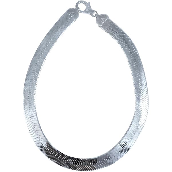 ZOCALO HERRINGBONE NECKLACE（M)　45cm JOSCO Herringbone Necklace. 16.5mm Sterling Silver Italian