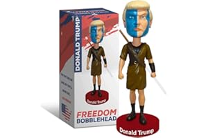 BOBBLETOPIA Donald Trump Freedom Bobblehead, Premium Polyresin Collectible Statue, Trumpinator | for MAGA Trump 2024 Supporters and American Patriots, 8 Inches Tall