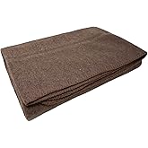 M MCGUIRE GEAR Italian Style Army Blanket, Mil-Spec, 62 in x 84 in, Wool Blend, Flame Retardant, Grey