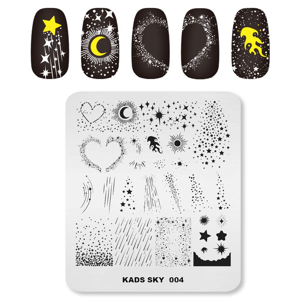 Alexnailart Stainless Steel Nail Stamping Template Manicure Nail Art DIY Decoration — image 1