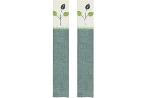 ZHU IN SY Refrigerator Door Handle Covers Washable Keep Appliance Clean for Fridge Microwave Stove Oven Catch All Stains Dust Dirty Fingerprint, Removable Refrigerator Handle Covers Set of 2 (Little Green Tree)