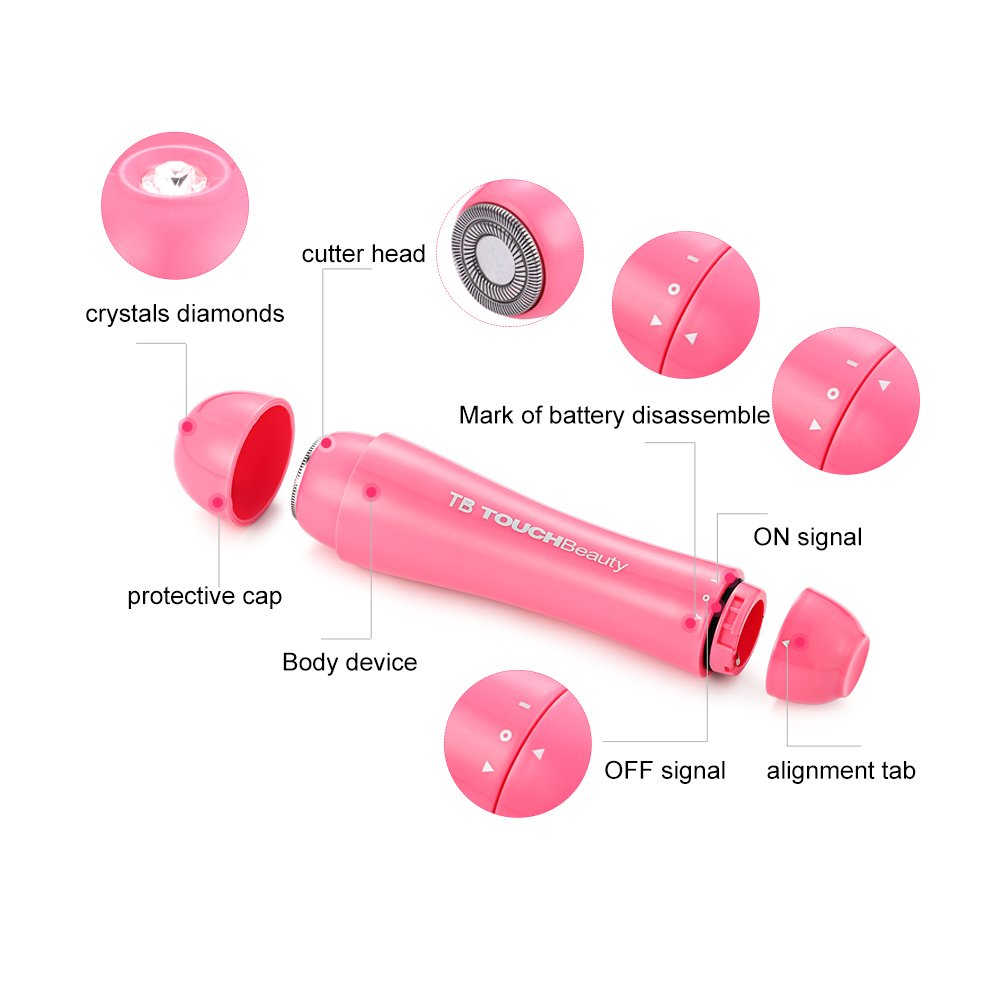 TOUCHBeauty Bikini Trimmer 2 in 1 Women Hair Shaver Removal Electric Razor for Wet and Dry Shaving, Great for Body Face Bikini Arm Areas TB-1653