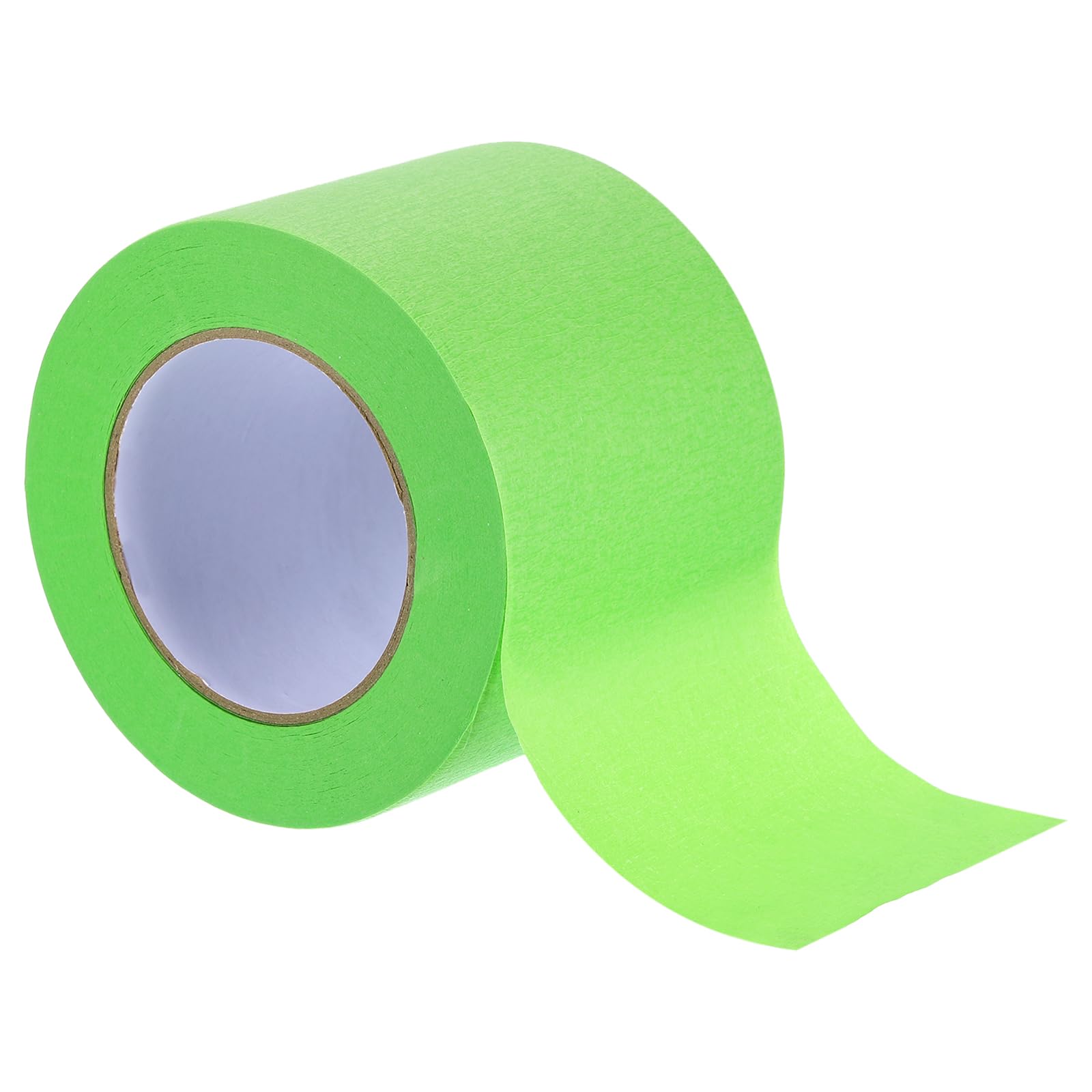 Rebower Masking Tape Green Painters Tape Paper Tape [for Crafts DIY Walls Painting Packing Automotive Home Decoration Teaching]- 3.8 Inch x 60 Yards/1 Roll