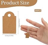 KALIONE 200pc Kraft Paper Price Tags Jewelry Clothing Display Small Gift Tags view 2