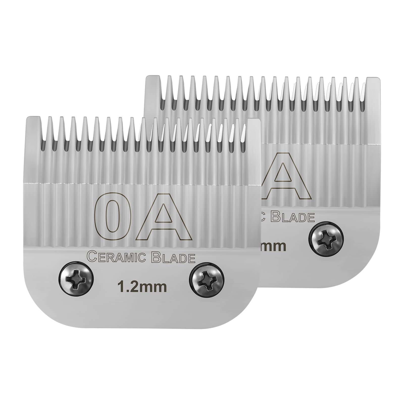Photo 1 of 2 Packs 0A Detachable Replacement Ceramic Blades,Compatible with Andis/oster Classic 76/Star-Teq/Power-Teq/A5 Clipper,Cut Length 3/64"(1.2mm)