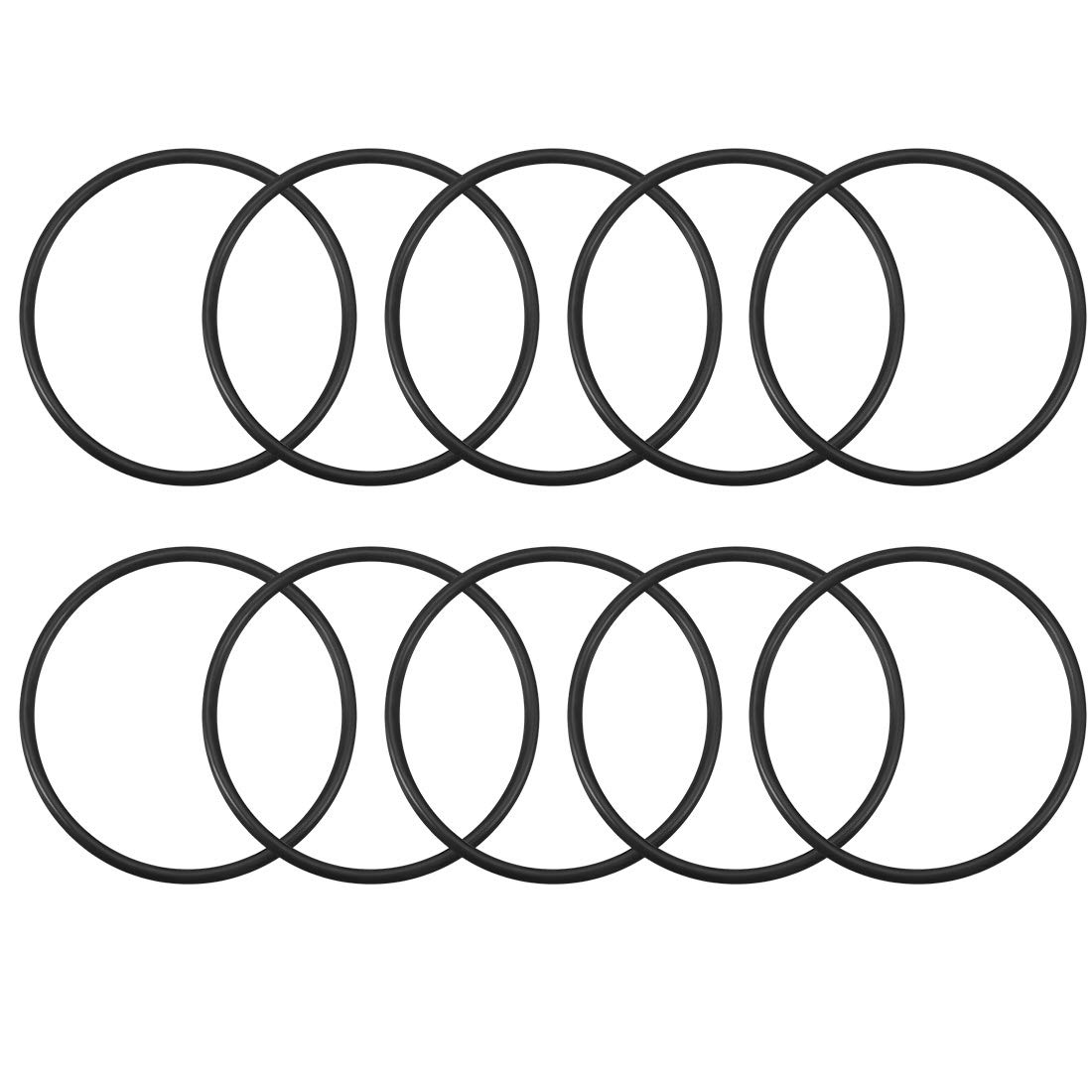 sourcing map Nitrile Rubber O-Rings 63mm OD 56.8mm ID 3.1mm Width, Metric Sealing Gasket, Pack of 10