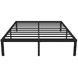 Upcanso 16 Inch Queen Bed Frame No Box Spring Required, Metal Platform Queen Size Bed Frames with 14 Inch Storage, 3,500 lbs Heavy Duty Steel Slats Support, Easy Assembly Mattress Foundation