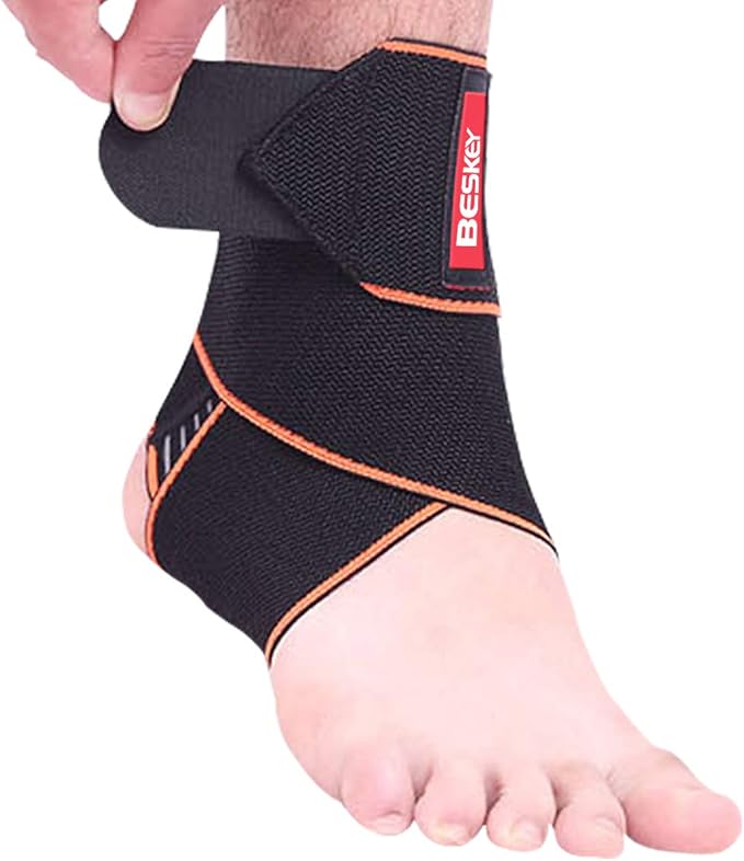 Beskey Ankle Support Adjustable Ankle Brace Breathable Nylon Material Elastic and Comfortable 1