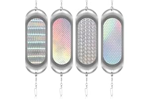 Heeucnon Kokanee Dodger Fishing Essentials - 4Pcs Planer Boards with Swivels, Bait Lure Diving Boards, Fishing Trolling Flash