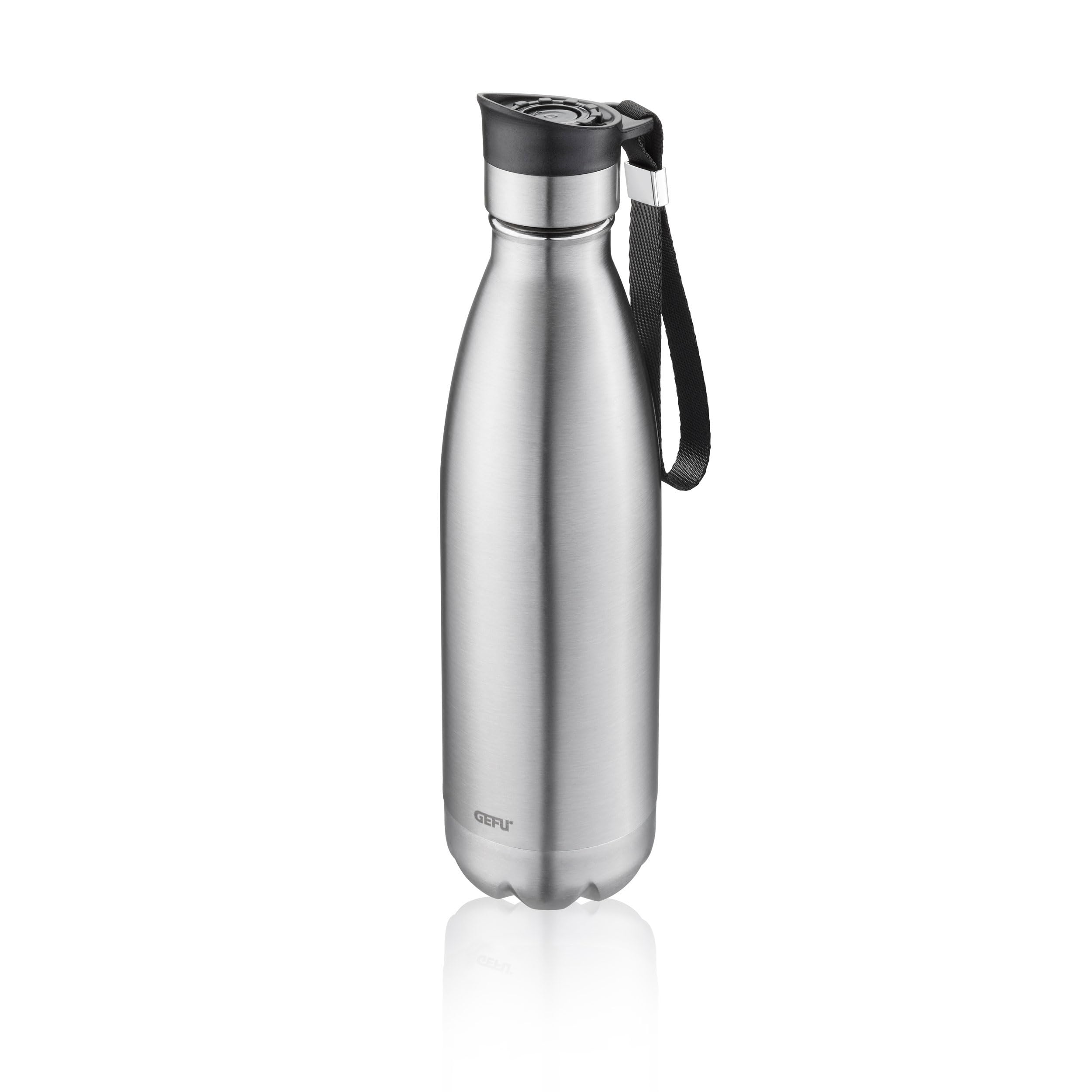 Gefu 12737 Travel Bottle, Stainless Steel, 500 milliliters, Silver