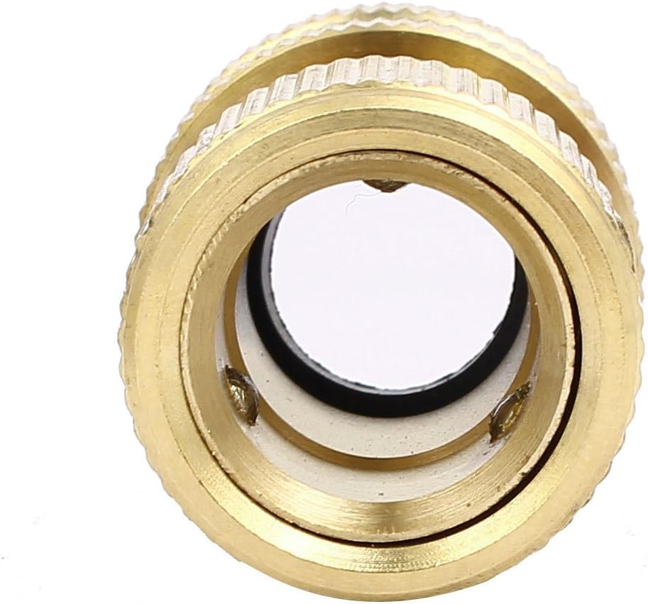 Sourcingmap 3/4BSP Female Thread Brass Water Hose Quick Connector Coupler, Gold, 29 x 40mm - Image 4