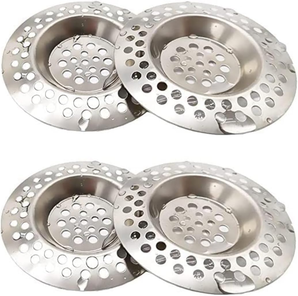 Juliyeh 70mm Stainless Steel Kitchen Sink Strainer Plug for Bathroom and Kitchen, Shower, Sink Screen, Sink Hole Strainer Sewer Protector (2PCS)