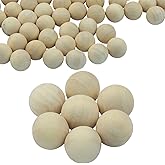 ISDVBUY 120 Pack 0.4 Inch/ 10mm Small Natural Wooden Balls Unfinished Round Wood Craft Spheres for DIY Projects, Arts and Crafts, Decoration