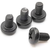 Replacement License Plate Screws For Honda Accord - Stainless Steel Black Oxide, Pack Of 8 (4 Long, 4 Short)