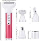 ACWOO 5 in 1 Lady Shaver Rechargeable Wet Dry Hair Removal for Face Arms Legs view 2