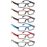 NORPERWIS 6 Pack Reading Glasses for Women Men, Blue Light Readers, Anti Glare Computer Eyeglasses with Spring Hinge (Mix Color, 2.50, multiplier_x)