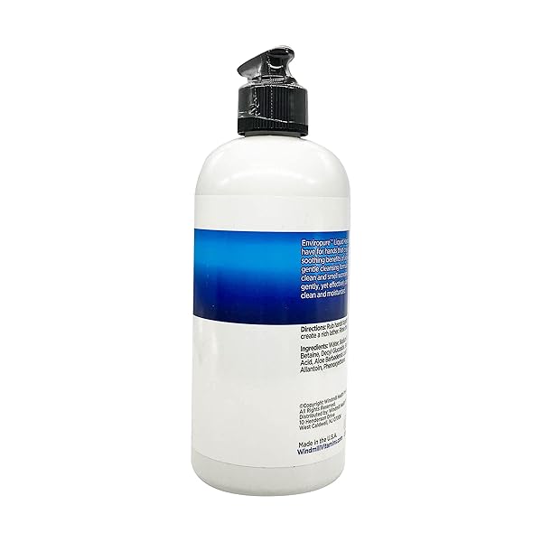 ENVIROPURE HAND SOAP FRAGRANCE FREE, CLEANSES AND SOOTHES DRY SKIN, ALOE AND VITAMIN E, 16 FLUID OUNCE