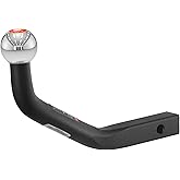 CURT 45562 Euro Trailer Hitch Ball Mount, 1-1/4" Receiver Shank, Permanently Attached 2" Ball for 2" Couplers, 3,500 lbs GTW / 350 lbs TW, 5-1/8" Ball Height, 9-3/4" Long