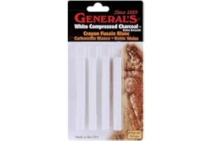GENERAL'S General Pencil WHT Compressed Charcoal Ex.Smooth MED4PK