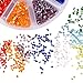 PandaHall Elite Two Cut Glass Seed Beads Length 2.2mm Hole 0.5mm About 7500pcs Multicolor 3 with Box Set Value Pack