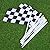 Tinksky 50pcs Mini Race Flags Checkered Hand Flag for Nascar Tiny Car Racing Flags (Black White)