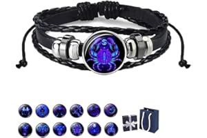 AYATTECY Spirilet Bracelet, 2024 Upgrade Spirilet Bracelet Zodiac Manifestation, Zodiac Signs Spirit Bracelet, Multilayer PU Leather Spiritual Bracelet for Women and Men