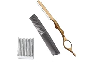 Hair Thinning Razor Set, Stainless Steel Hair Thinning and Texturizing Cutting Razor, 6.8 Inch Professional Hair Cutting Razo
