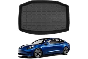 Bomely Cargo Mat Compatible with 2017-2023 Tesla Model 3 Rear Trunk Mat Storage Mat TPE Cargo Liner for Tesla Model 3 Accessories (Rear Trunk Mat)