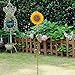 YK Decor Metal Sunflower Garden Stake Flower Yard Stake Decor (21'')