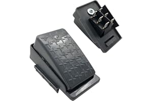 FLHFULIHUA 12volt 6volt Accelerator Foot Pedal Reset-Control Switch for Kids Ride On Cars, Children Electric Ride On Toys Replacement Parts Black 6-pin Socket