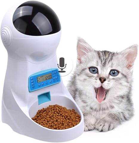 Distributeur Automatique Nourriture Animaux Compagnie Enregistreur Vocal Intelligent Nouveau Produit Chat Petite Taille Avec Ecran Lcd Alimentation Usb Utilisez Egalement Le Minuteur Batterie M Amazon Fr Animalerie
