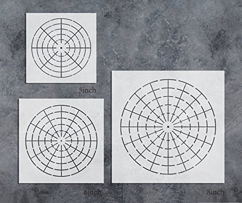 GSS Designs Pack of 3 Mandala Stencils Template Set - Mandala Dotting Tool - Art Painting Guide for Furniture Cards Canvas Stone Wood (SL-016)